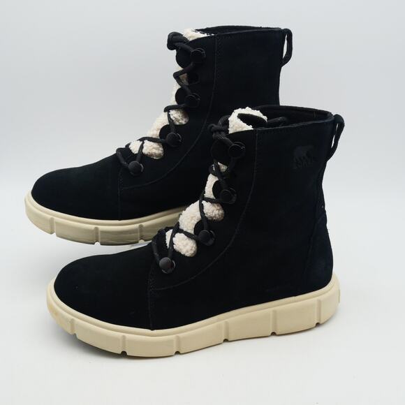 Sorel Shoes - NEW Sorel Explorer III Joan Women's 9.5 Insulated WP Boots Black Chalk OPEN BOX